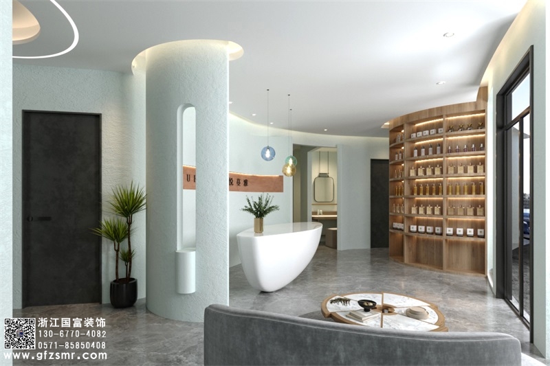 恭祝杭州余杭區美容院裝修設計開(kāi)工大吉