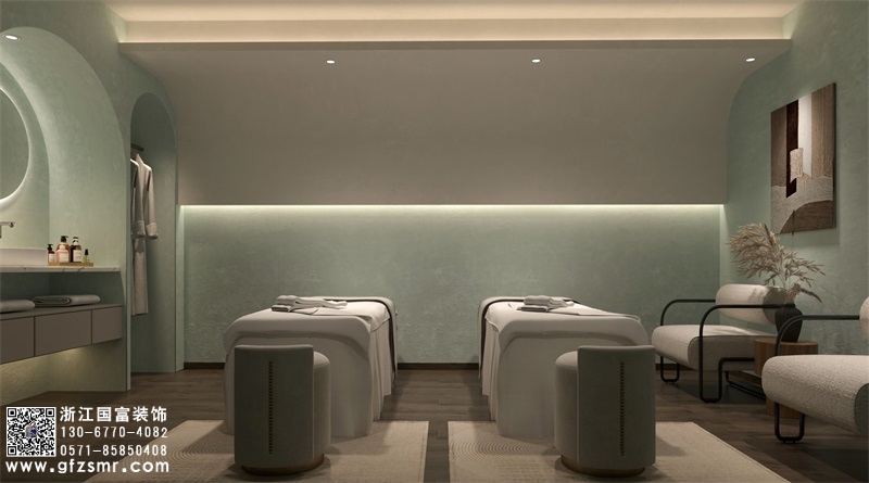 恭祝杭州余杭區美容院裝修設計開(kāi)工大吉